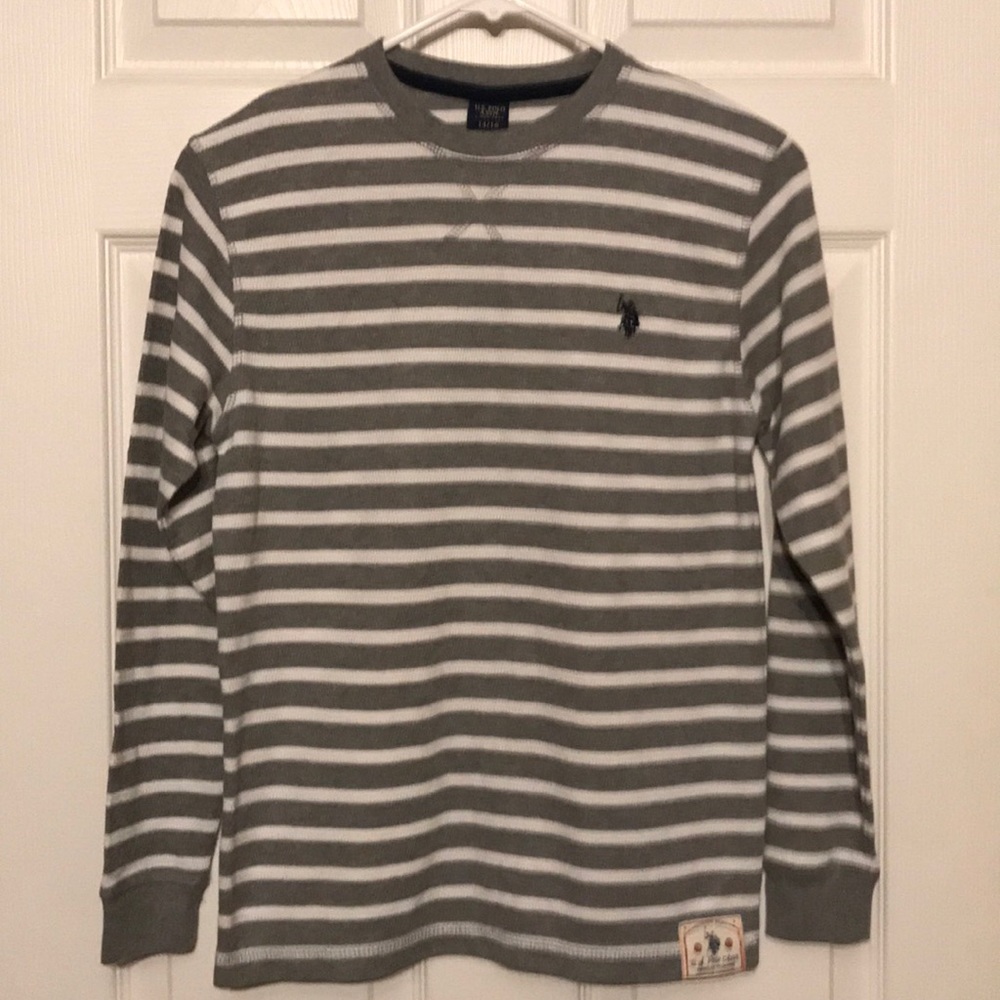 Boys thermal Henley long sleeve shirt